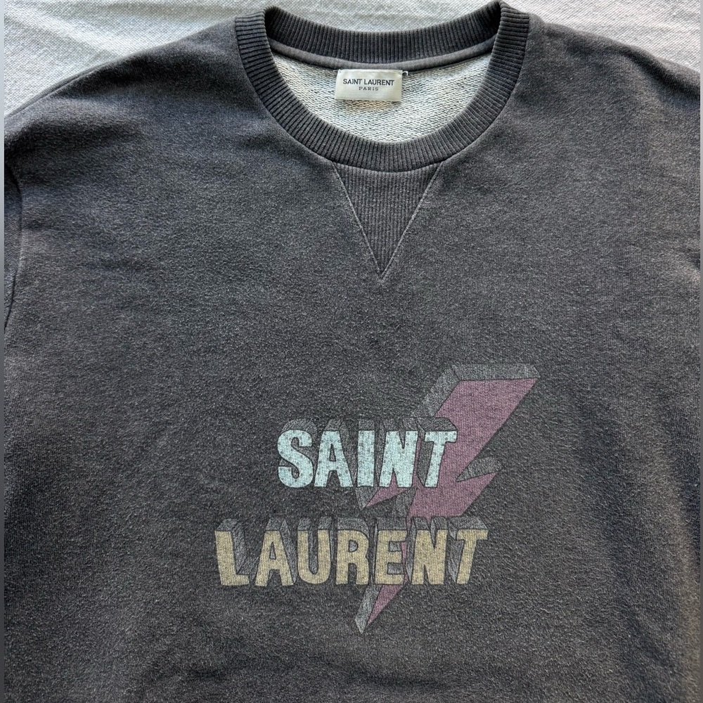 Saint Laurent Gray Crewneck Sweater